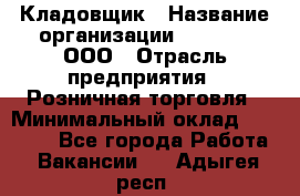 Кладовщик › Название организации ­ O’stin, ООО › Отрасль предприятия ­ Розничная торговля › Минимальный оклад ­ 17 200 - Все города Работа » Вакансии   . Адыгея респ.